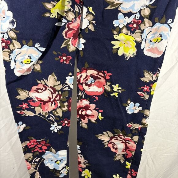 Old Navy Harper Floral Ankle Pants Women's Size 4 Slim Fit Workwear Trousers - Picture 12 of 16